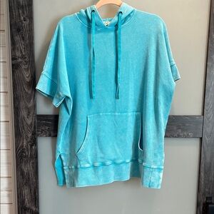 Easel Turquoise Knit Top